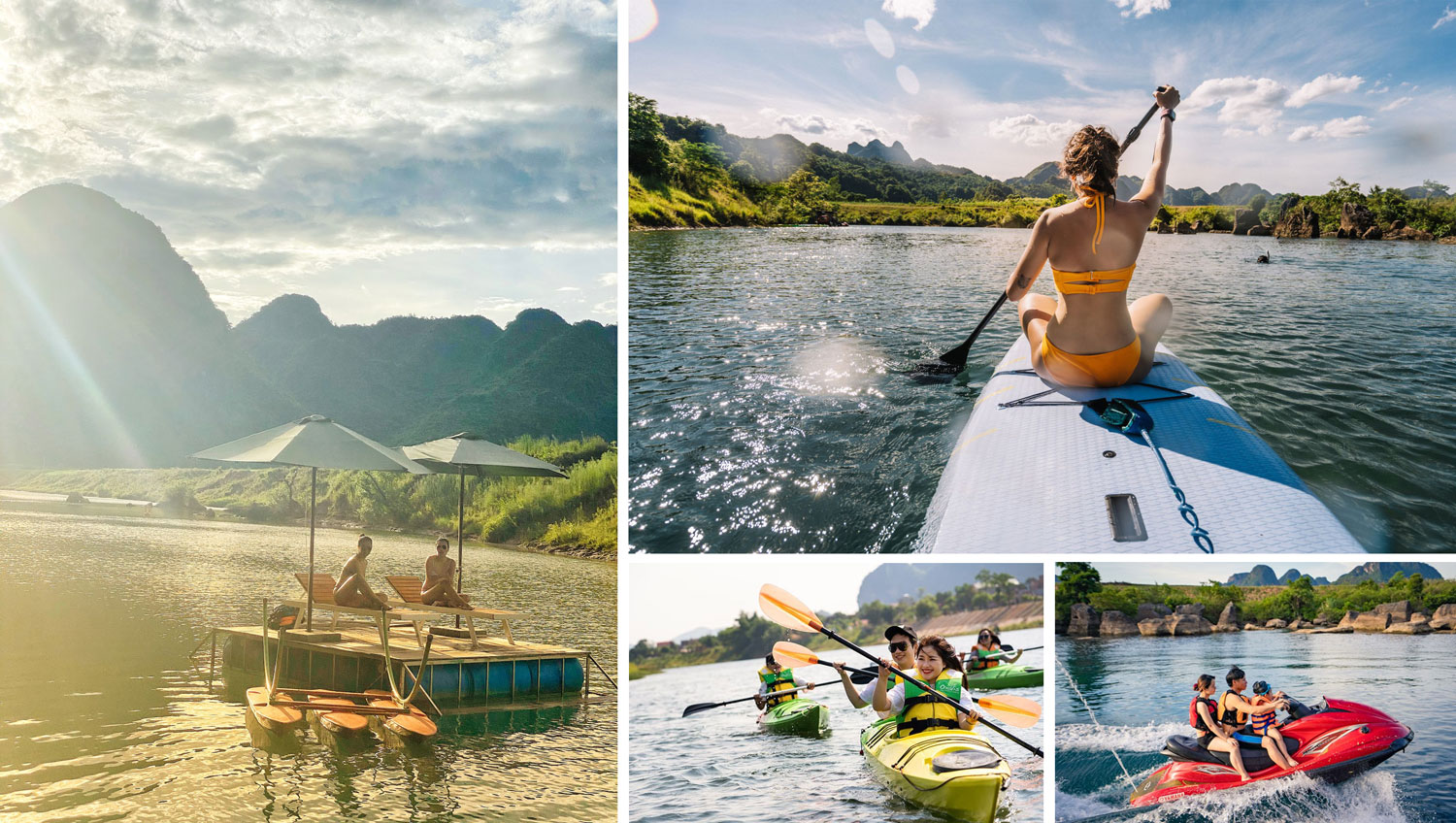 Các hoạt động vui chơi dưới nước tại Chày Lập Riverside