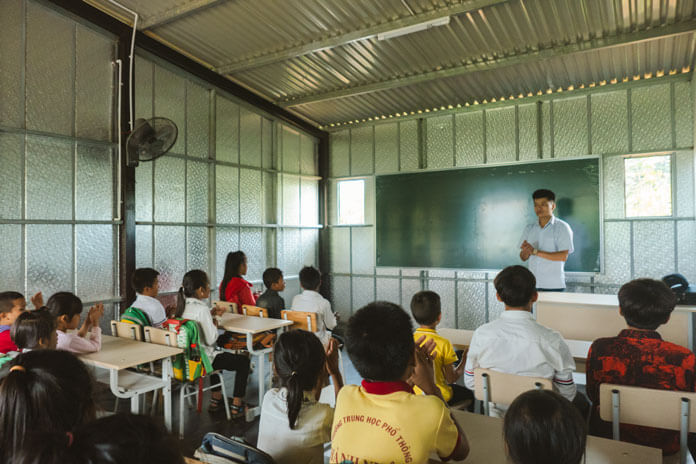 Ban Doong School under construction: funded by Oxalis and some other Organizations