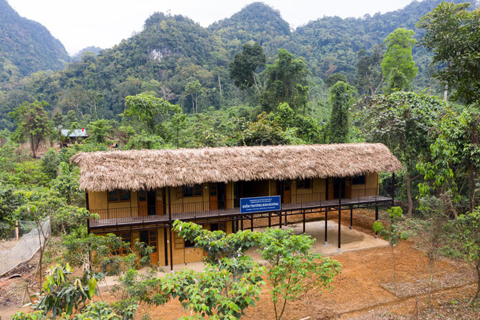 Ban Doong School under construction: funded by Oxalis and some other Organizations