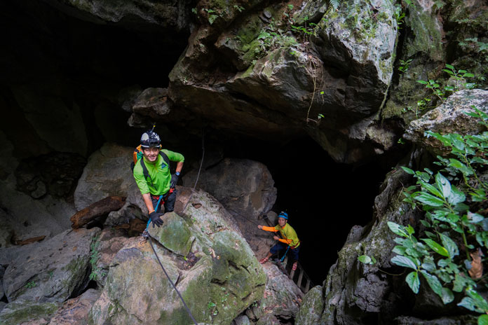 At the entrance of Hang Va Cave