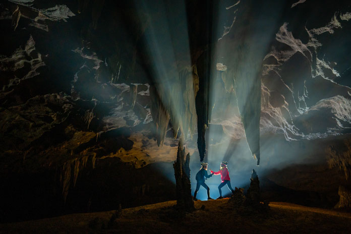 Some typical cave formations in Nuoc Nut cave the first cave in Hang Va expedition tour – a real highlight!