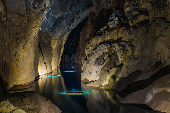 Guests will use rafts and boats to go across when the passage fills up with water