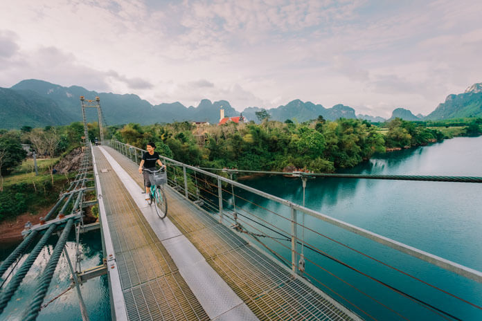 Cycling through Chay village and around Tram Me