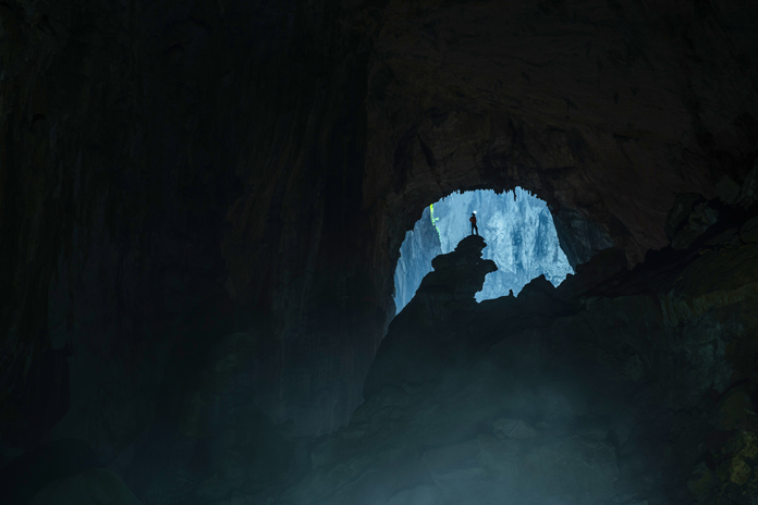 Hand of Dog stalagmite is about 60m high
