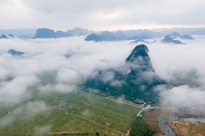 Tu Lan lodge from above