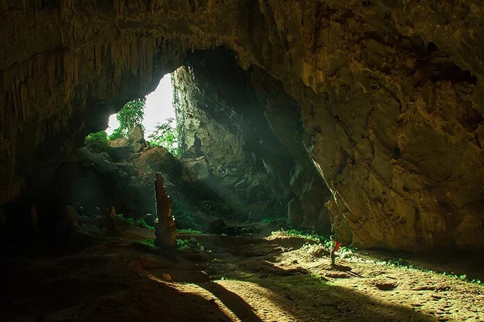 The heart-shaped Rat Cave entrance.
