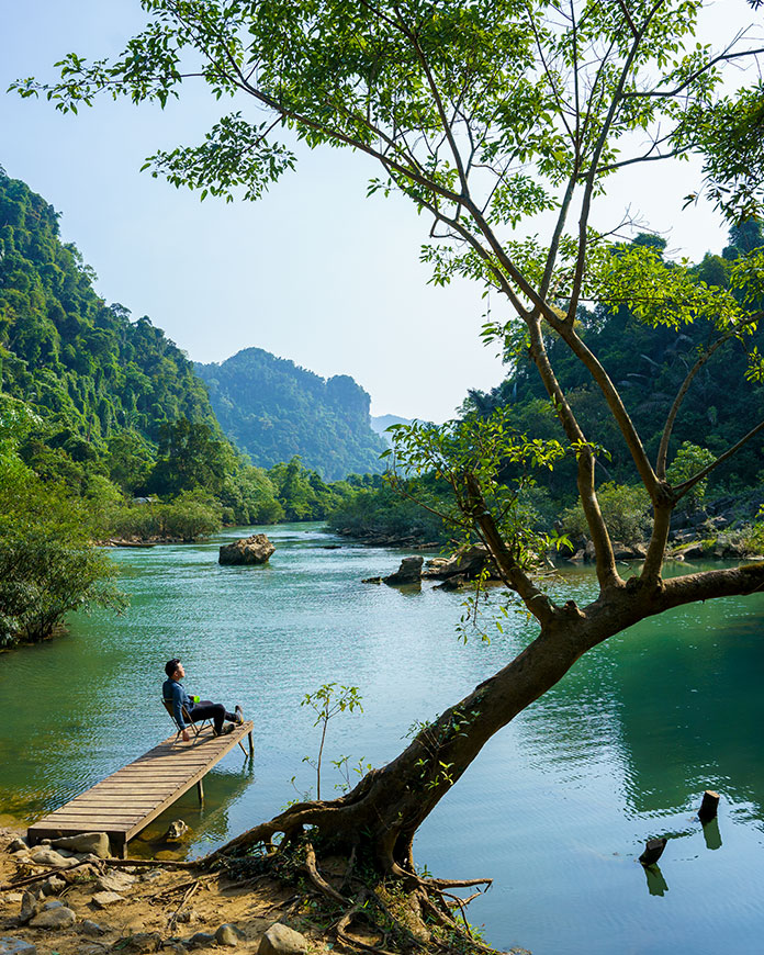 Quang cảnh tại bãi trại Hang Tiên