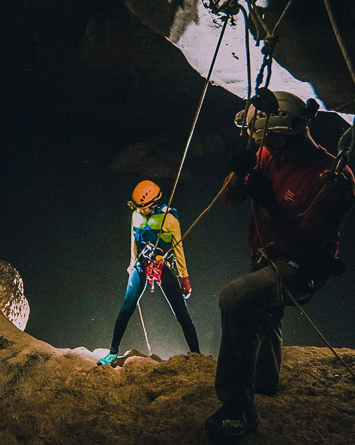 Abseiling - a highlight only appear in the Tu Lan Expedition.
