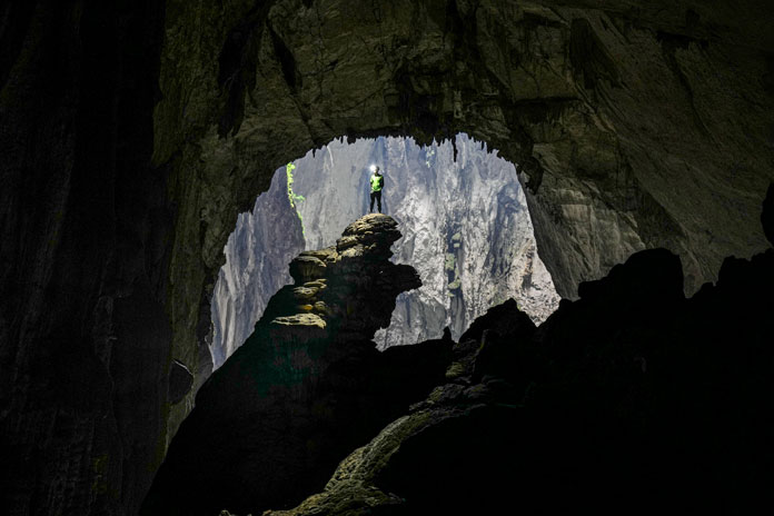An iconic stalagmite of Son Doong called Hand of Dog