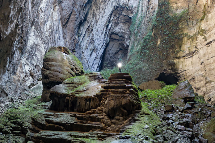 Wedding cake - stalagmite formation at Doline 1
